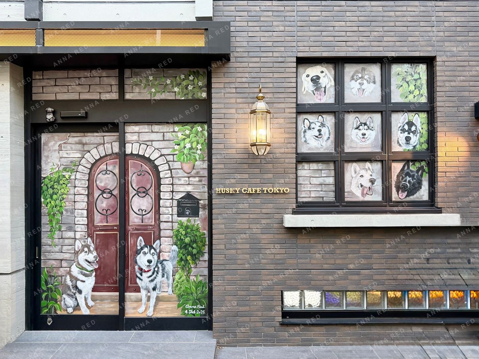 HUSKY CAFE TOKYO — ANNA RED Mural 2025